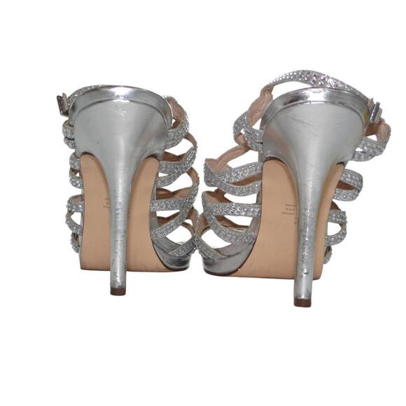 I. Miller Women's Silver Rhinestone Strappy Sandals - Picture 3 of 9
